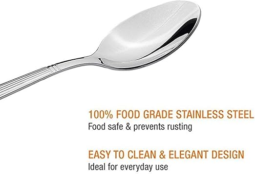 10x Tea Spoons Stainless Steel Everyday Teaspoon Set Coffee Drink Kitchen Home