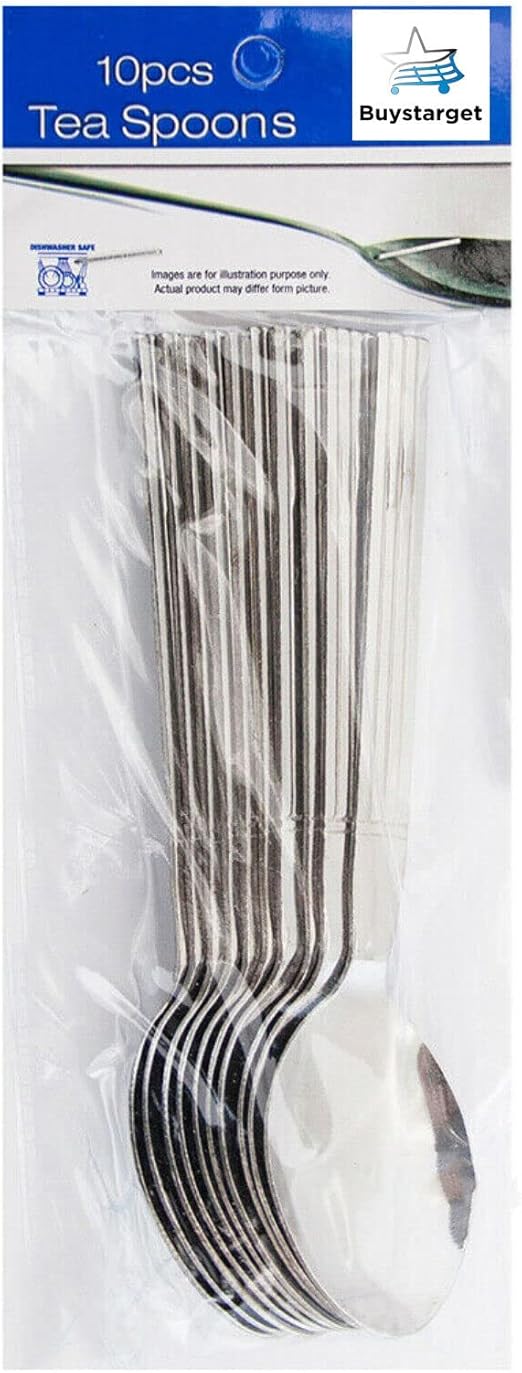 10x Tea Spoons Stainless Steel Everyday Teaspoon Set Coffee Drink Kitchen Home