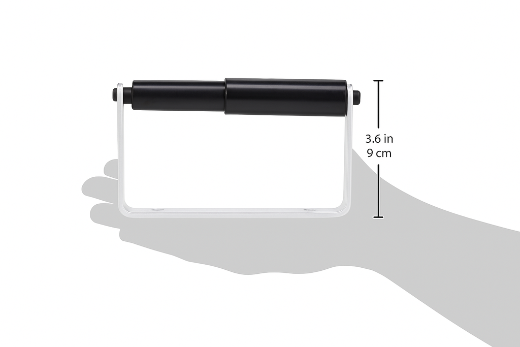 Toilet Roll Holder Aluminium Black Roller Wall Mount Bathroom Self Adhesive