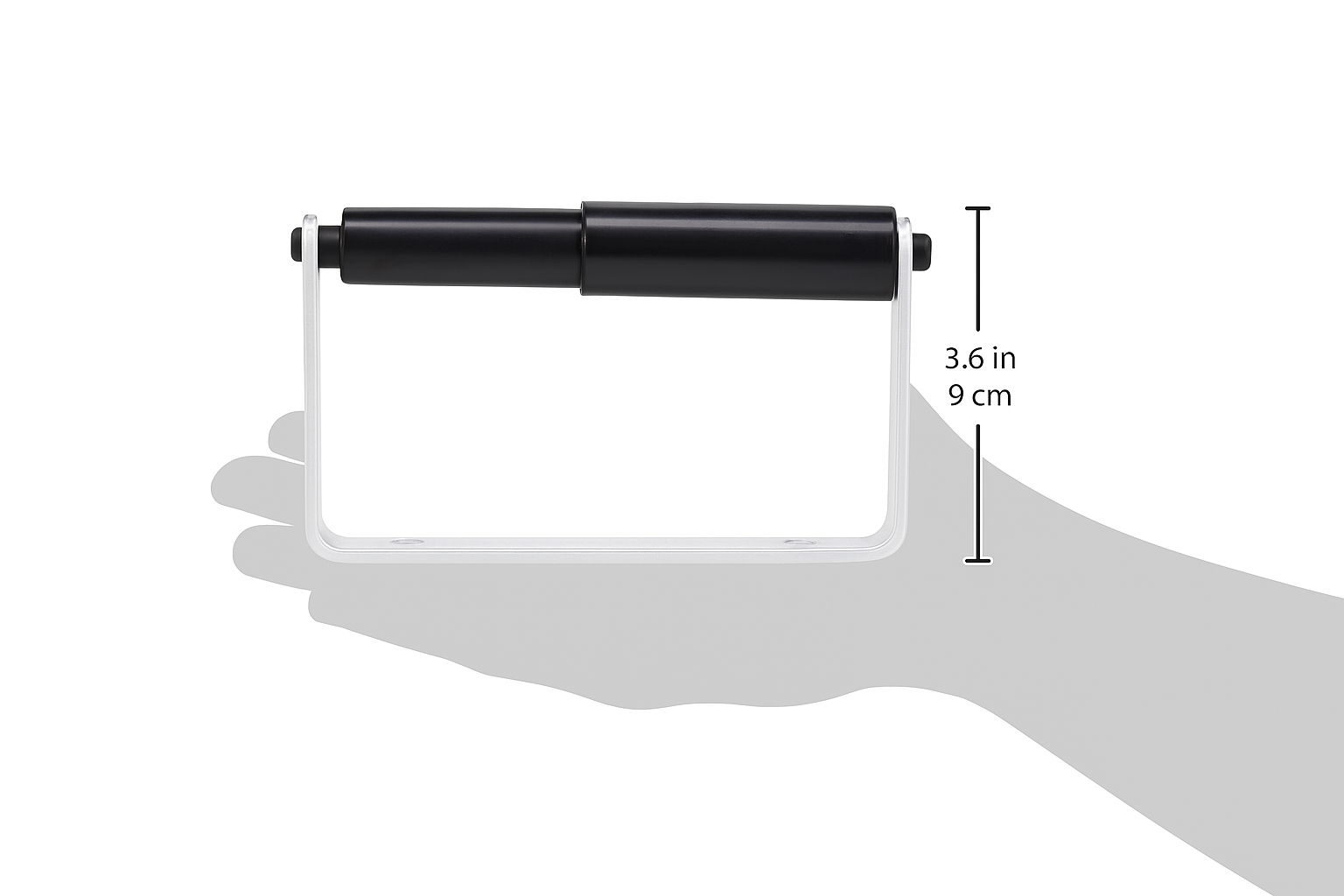 Toilet Roll Holder Aluminium Black Roller Wall Mount Bathroom Self Adhesive