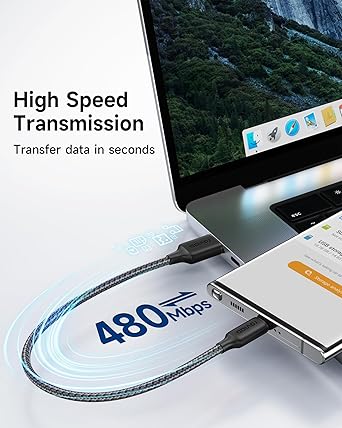 Short Lightning Charger Cable MFi Certified Nylon Braided Fast USB Lead 15CM